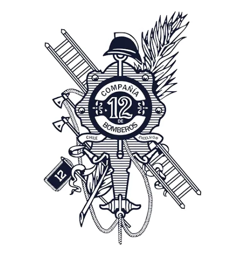 Logo 12ª Compañía del Cuerpo de Bomberos de Santiago